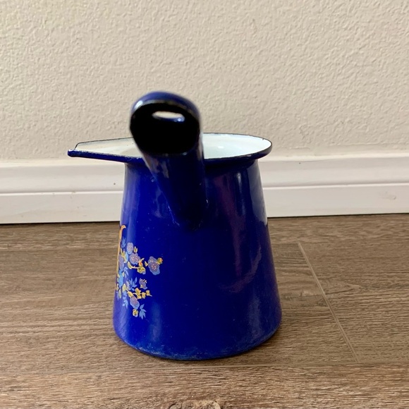 Vintage Blue Enamelware Coffee Pot Romania - Picture 6 of 12